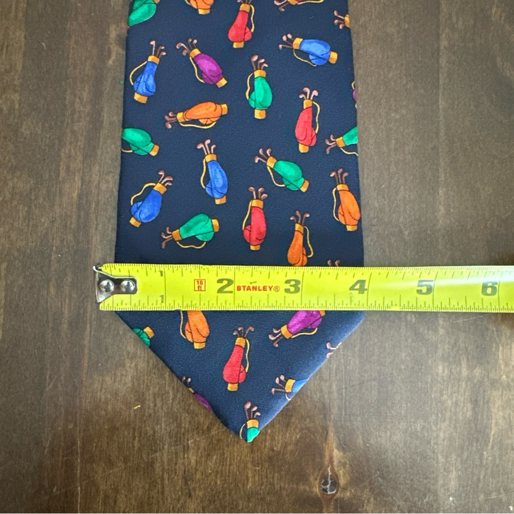 Alynn Neckwear 100% Silk‎ Tie Necktie Colorful Old Golf Bags Golfing Dad Grandpa - Picture 4 of 6